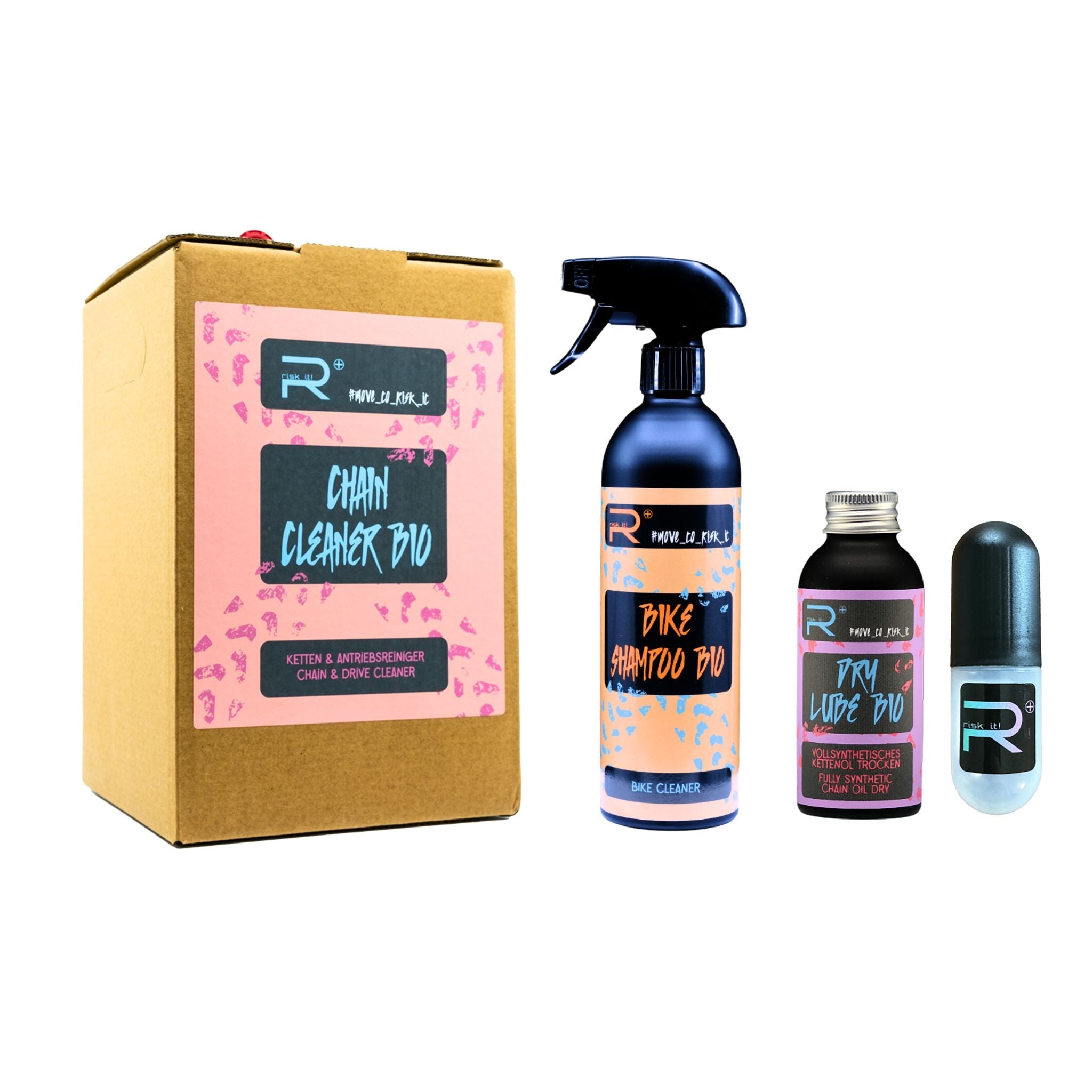 BIKE REINIGER SET + DRY KETTENÖL - RISK iT! BIKE CARE