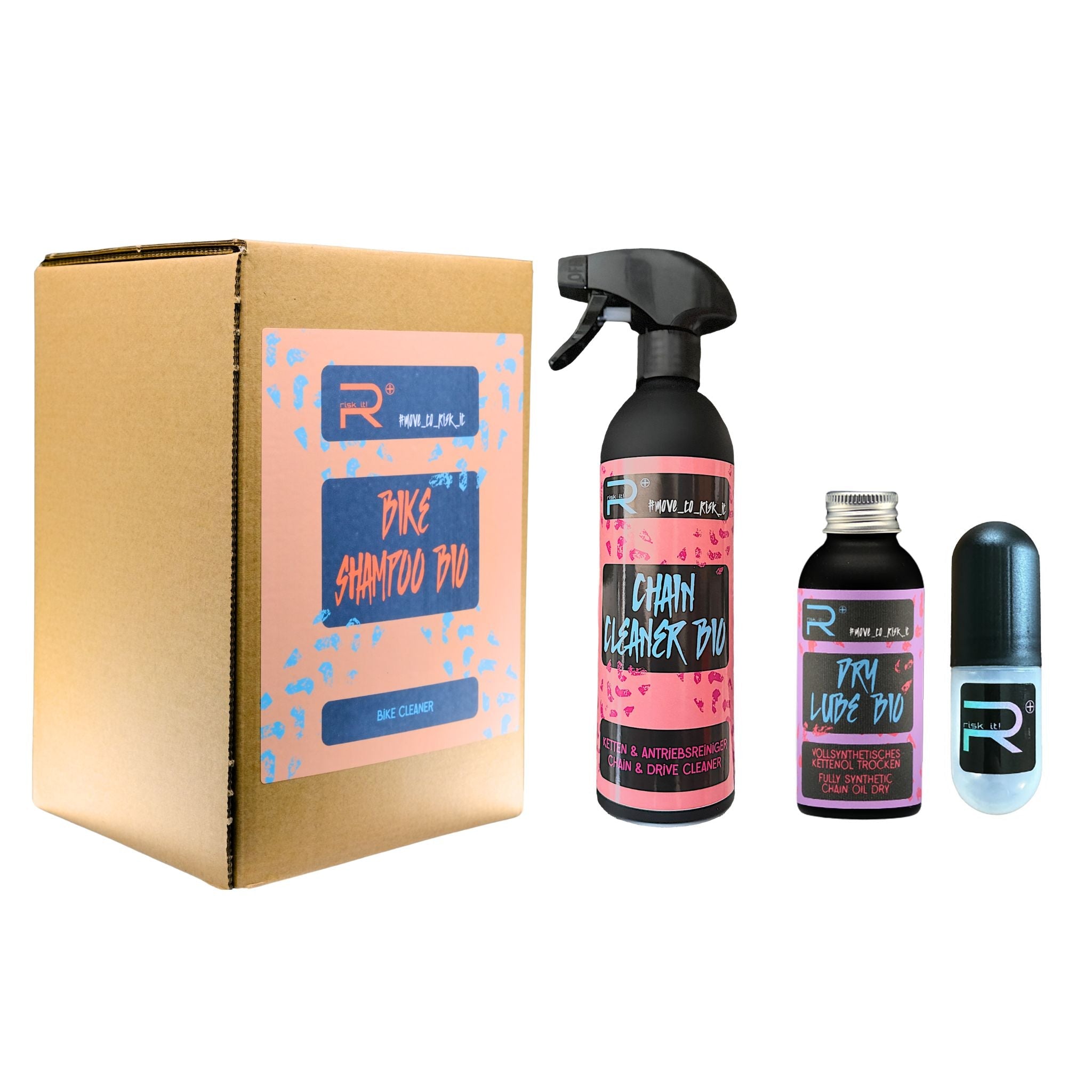 BIKE REINIGER SET + DRY KETTENÖL - RISK iT! BIKE CARE