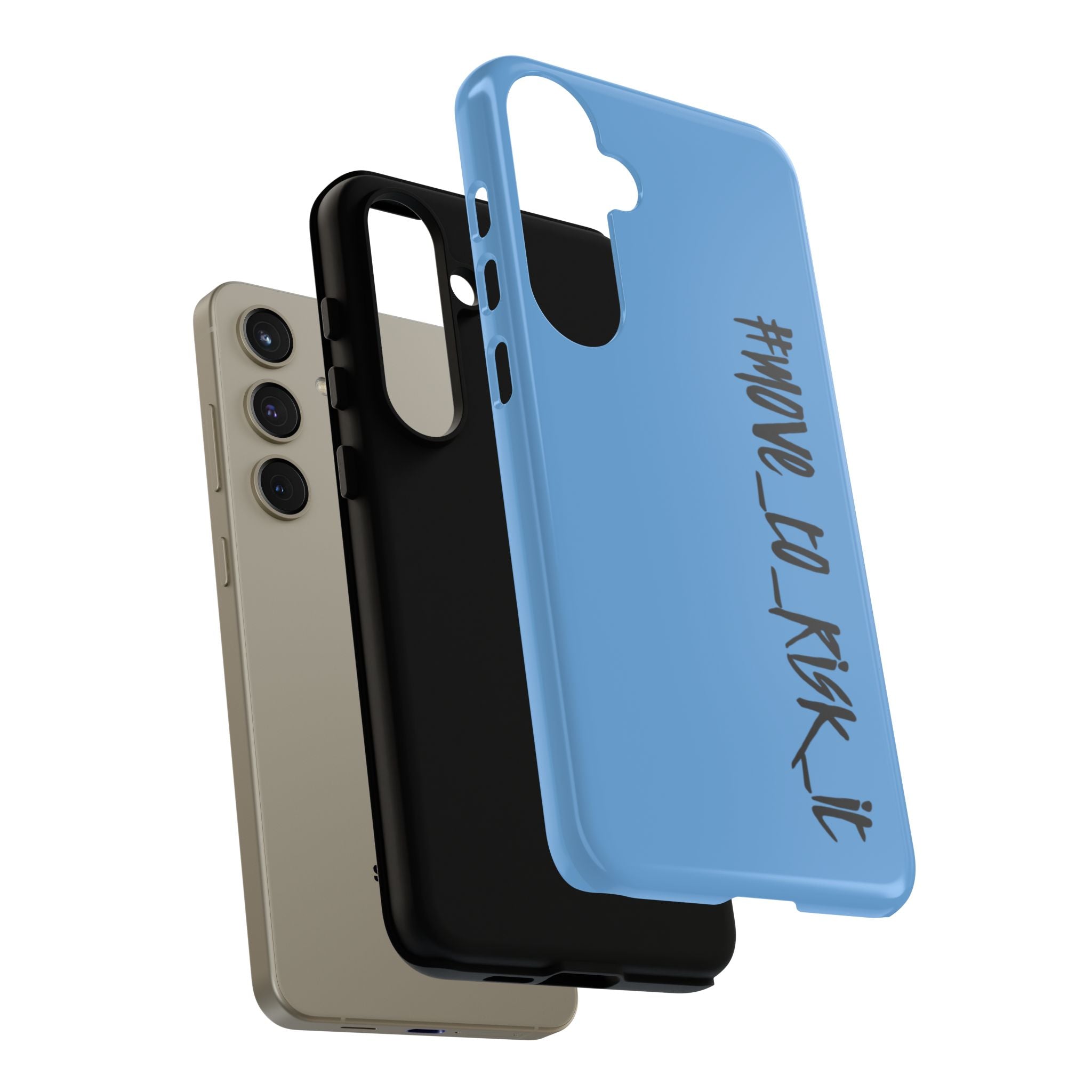 Coque rigide pour téléphone portable bleue