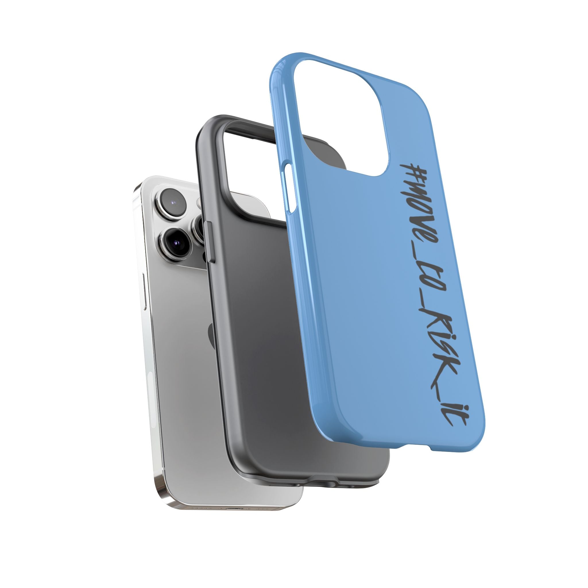 Coque rigide pour téléphone portable bleue