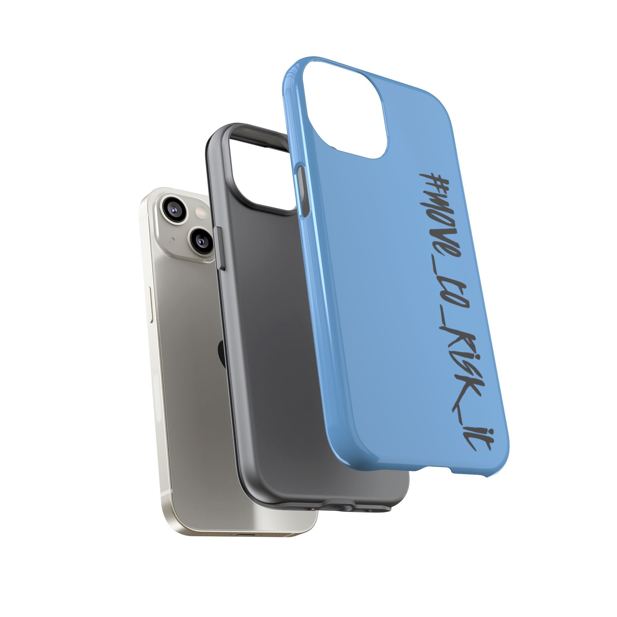 Coque rigide pour téléphone portable bleue