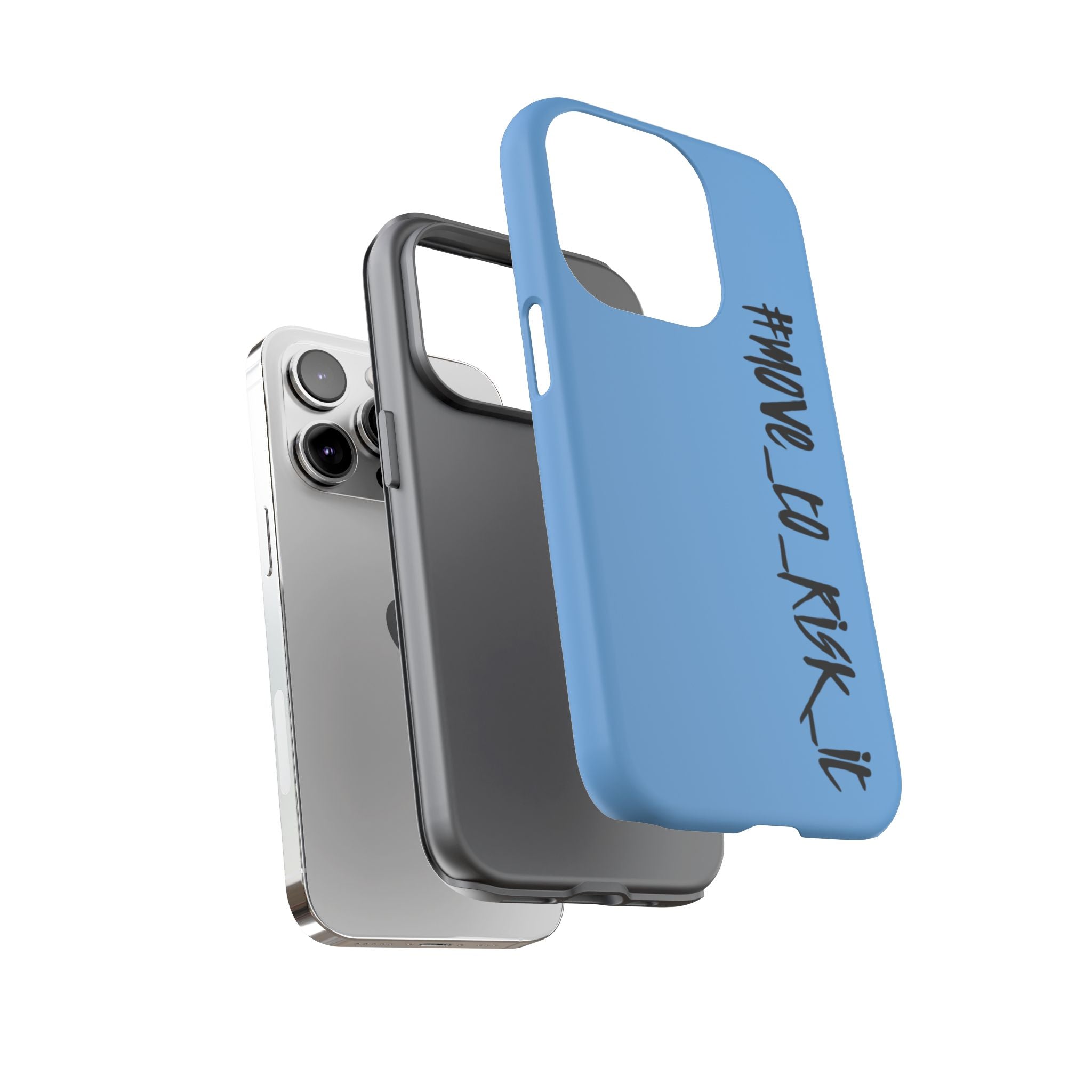 Coque rigide pour téléphone portable bleue