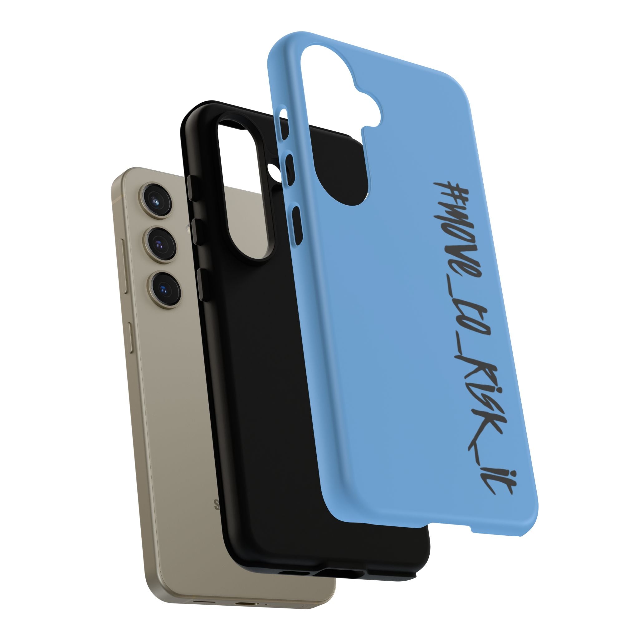 Coque rigide pour téléphone portable bleue